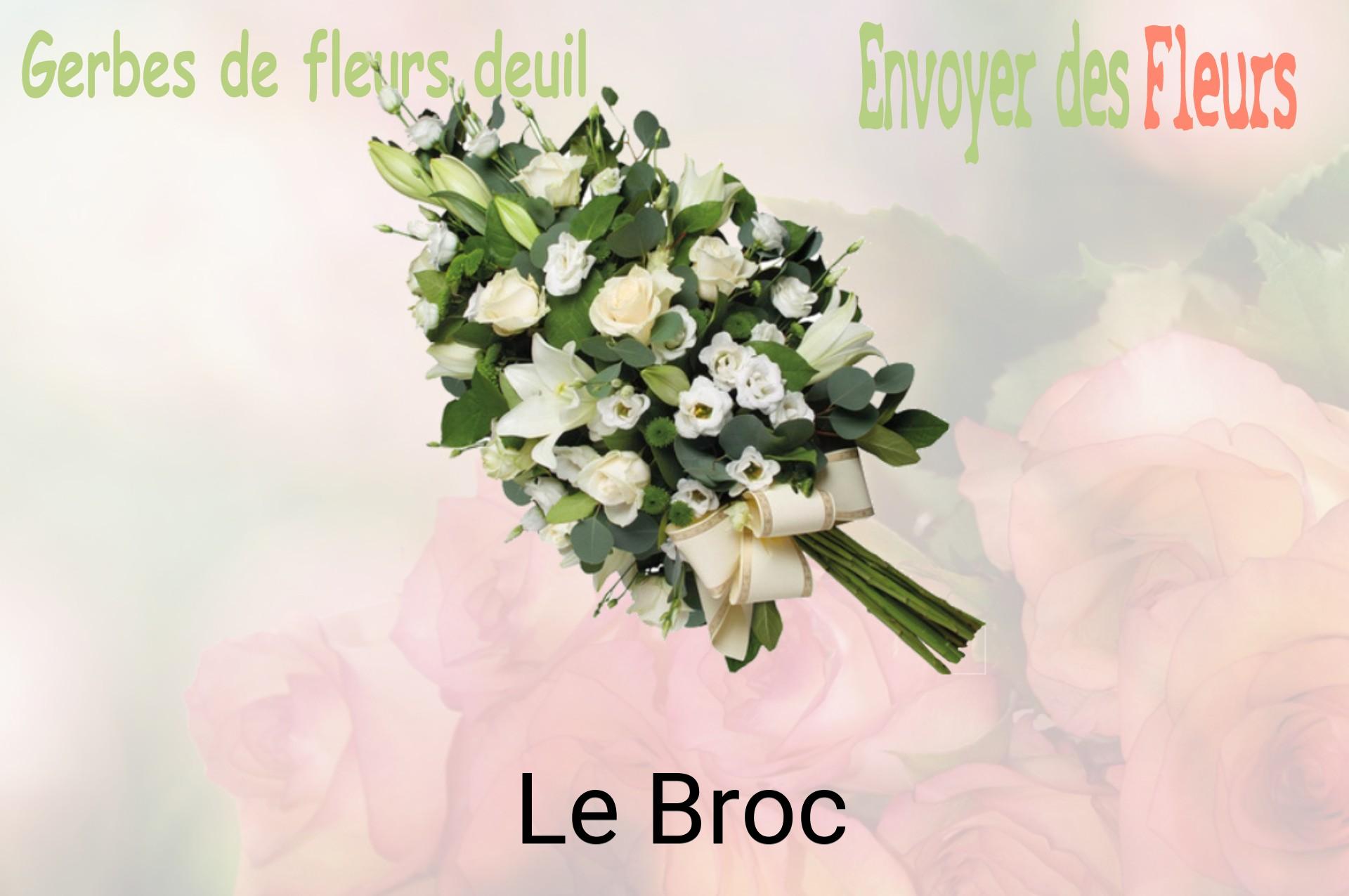 Gerbe de fleurs de deuil livrée à Le Broc
